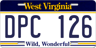 WV license plate DPC126