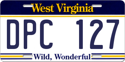 WV license plate DPC127