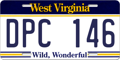 WV license plate DPC146