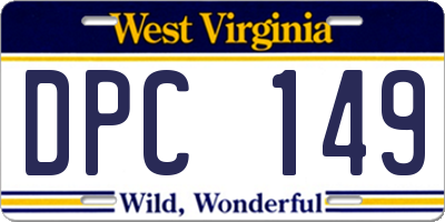WV license plate DPC149