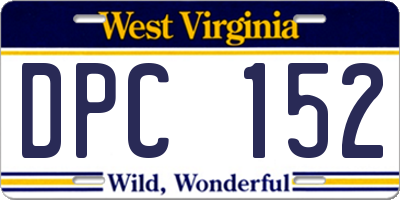 WV license plate DPC152