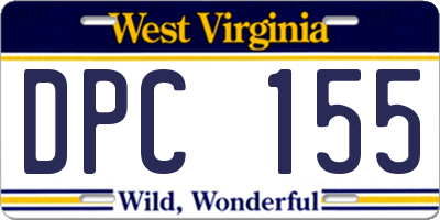 WV license plate DPC155
