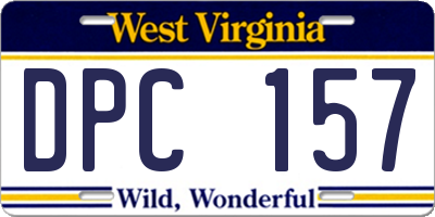 WV license plate DPC157