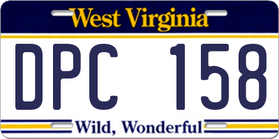 WV license plate DPC158