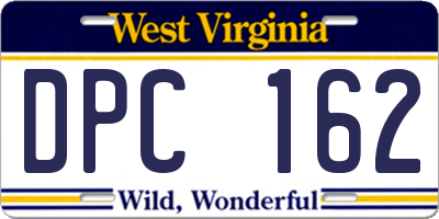 WV license plate DPC162