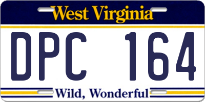WV license plate DPC164
