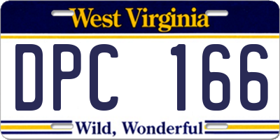 WV license plate DPC166