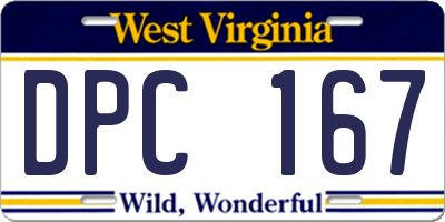 WV license plate DPC167