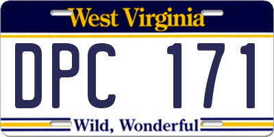 WV license plate DPC171