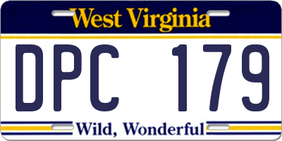 WV license plate DPC179