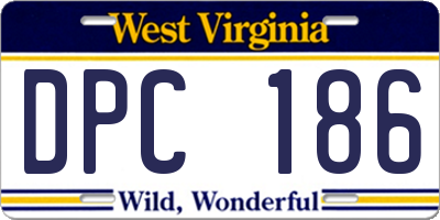 WV license plate DPC186
