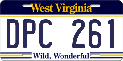 WV license plate DPC261