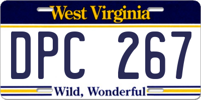 WV license plate DPC267