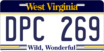 WV license plate DPC269