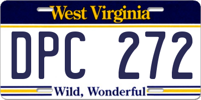 WV license plate DPC272