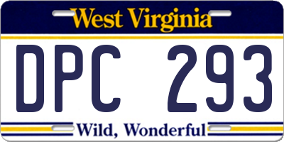 WV license plate DPC293