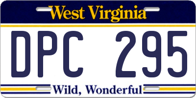 WV license plate DPC295