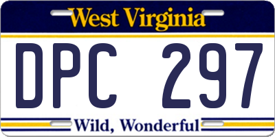 WV license plate DPC297