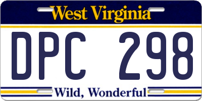 WV license plate DPC298