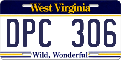 WV license plate DPC306