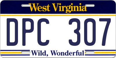 WV license plate DPC307