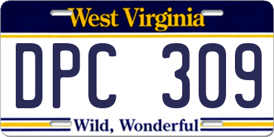WV license plate DPC309