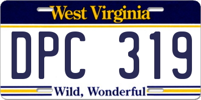 WV license plate DPC319