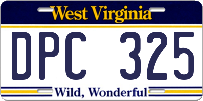 WV license plate DPC325