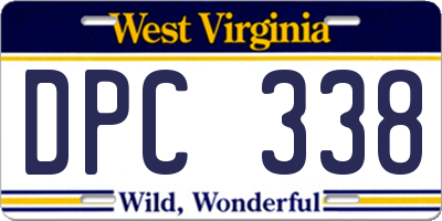 WV license plate DPC338
