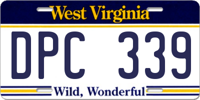WV license plate DPC339