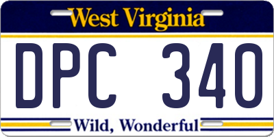 WV license plate DPC340