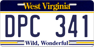WV license plate DPC341