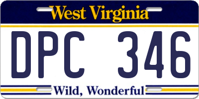 WV license plate DPC346