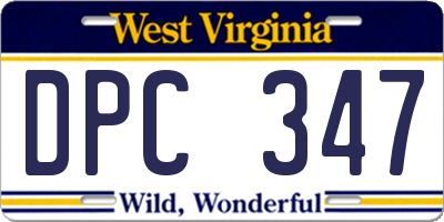 WV license plate DPC347