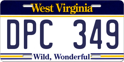 WV license plate DPC349
