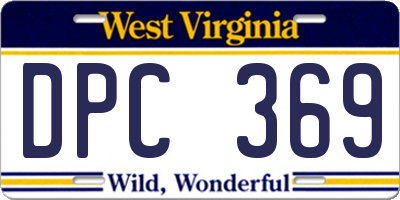 WV license plate DPC369