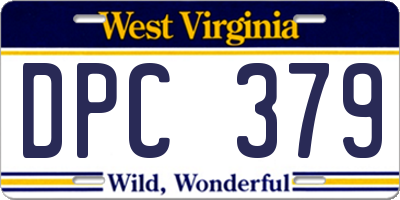 WV license plate DPC379