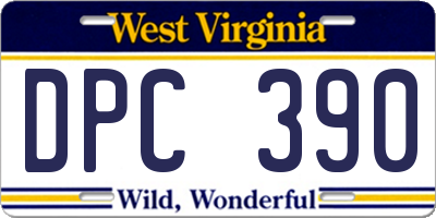 WV license plate DPC390