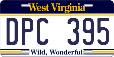 WV license plate DPC395