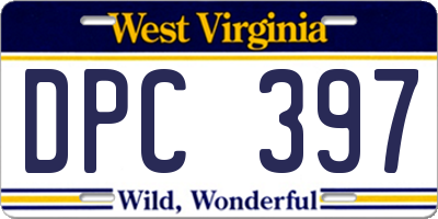 WV license plate DPC397