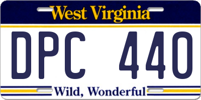 WV license plate DPC440