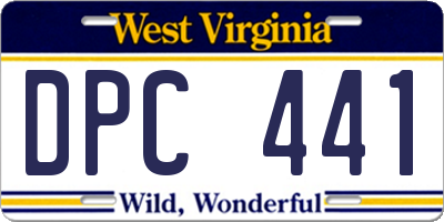 WV license plate DPC441