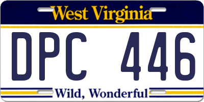 WV license plate DPC446
