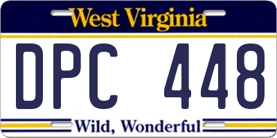 WV license plate DPC448