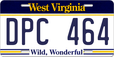 WV license plate DPC464