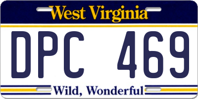 WV license plate DPC469