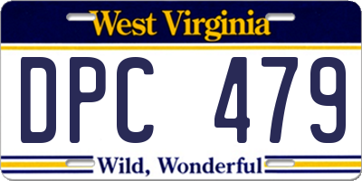 WV license plate DPC479