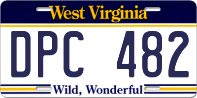 WV license plate DPC482
