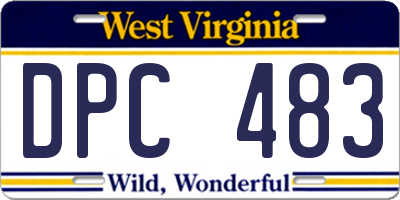 WV license plate DPC483