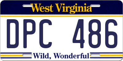 WV license plate DPC486
